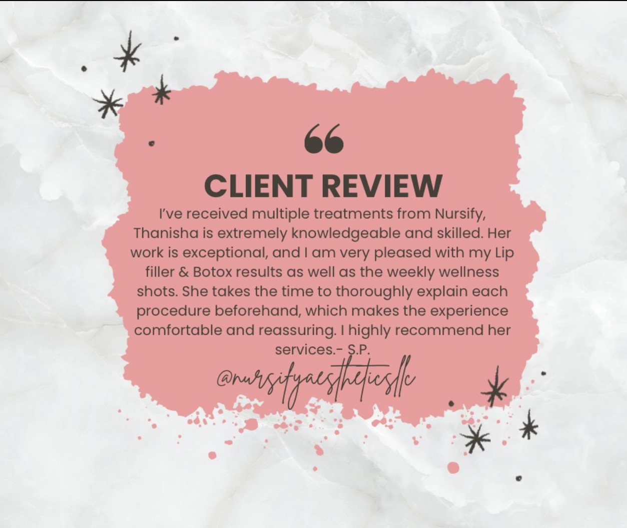 Client review Nursify Aesthetics Albuquerque
